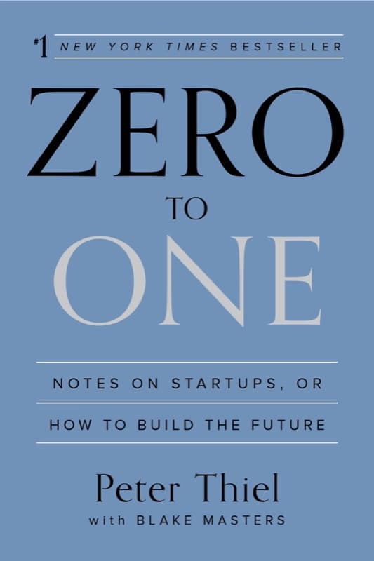Cover of Zero to One by Peter Thiel